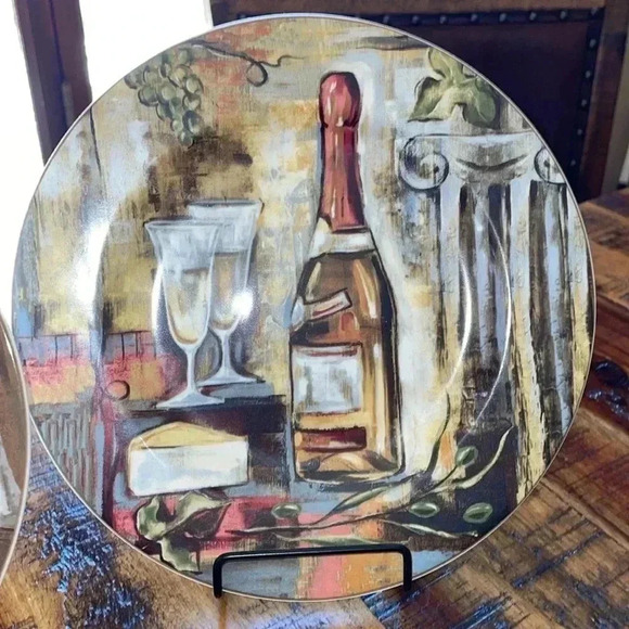 Sakura Collection Wine Display Plates Set-2 - Picture 2 of 4